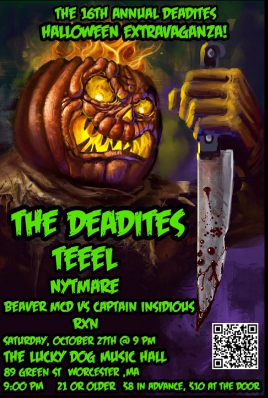 The Deadites Halloween Extravaganza / Lucky Dog Music Hall flyer
